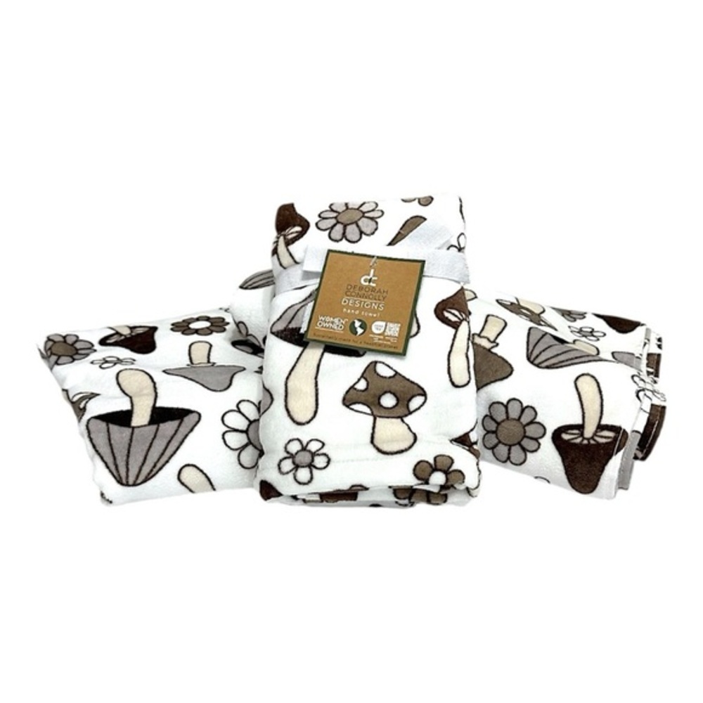 NWT Deborah Connolly Mushroom Bath and Hand Towel Set of 4 Cottagecore Fae Decor